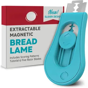 Upgraded Extractable &  Bread Lame Dough Scoring Tool - Professional Sourdough scoring tool for Sourdough Bread baking & Bread Making Tools - Scoring Patterns booklet & 5