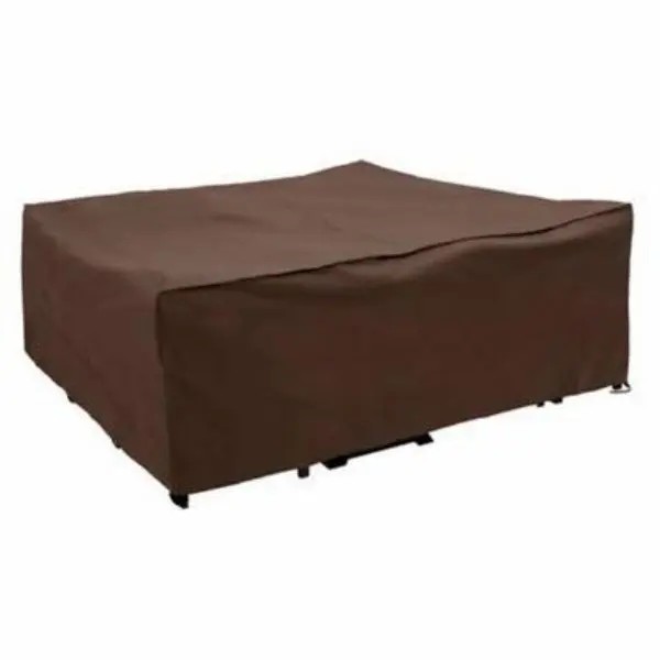 Mr. Bar-B-Q 100832 120 x 90 x 40 in. Premium Patio Cover, Dark Brown - 600 x 300D PE