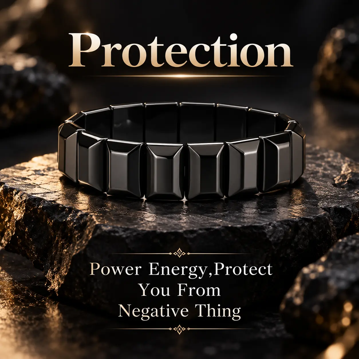 Protection Bracelet for Dad, Hematite StonesBeaded for Grounding, Energy HealingBracelets for Men Minimalist Stone JewelryGifts, Father's Day Gift for Him