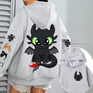 Toothless Women Hoodie Cartoon Anime Spring Autumn Men Oversized Sweatshirt 2026 New Fashion Korean Style Couple Pullover Tops