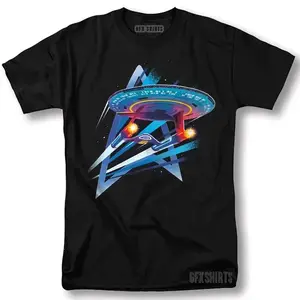 Star Trek Shirt Classic Movie Poster Vintage Graphic Design T-shirt
