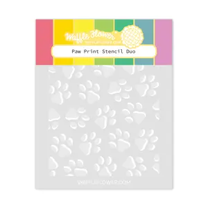 Paw Print Stencil Duo
