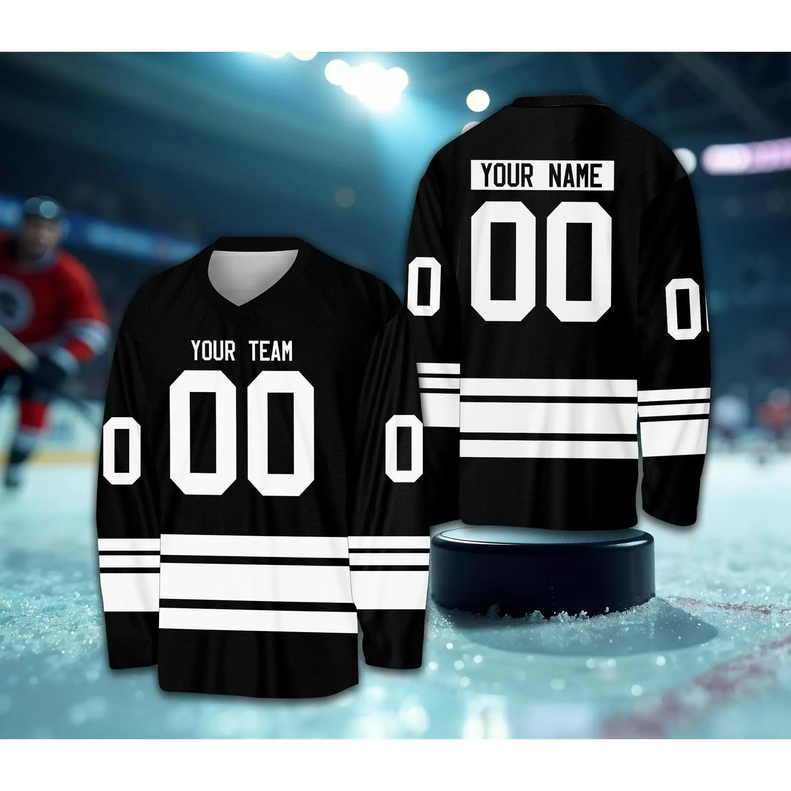 Personalized Hockey Jersey  Custom Name Number Matching Team Ice Hockey Jersey  Hockey Player  Hockey Team Gift