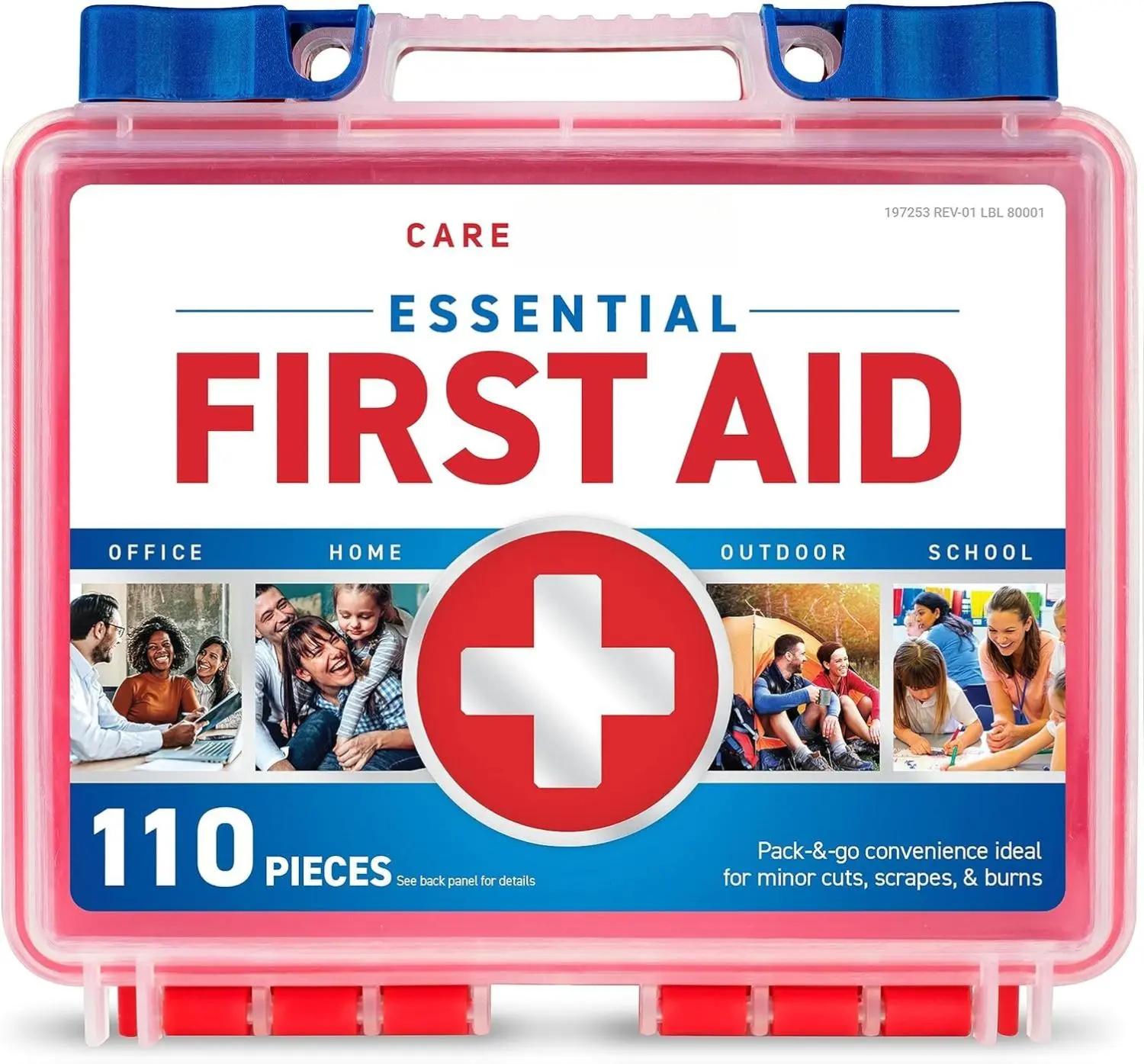 Care Science First Aid Kit, 110 Pieces | Professional Use for Travel, Work, School, Home, Car, Emergency, Survival, Camping, Hiking, and More