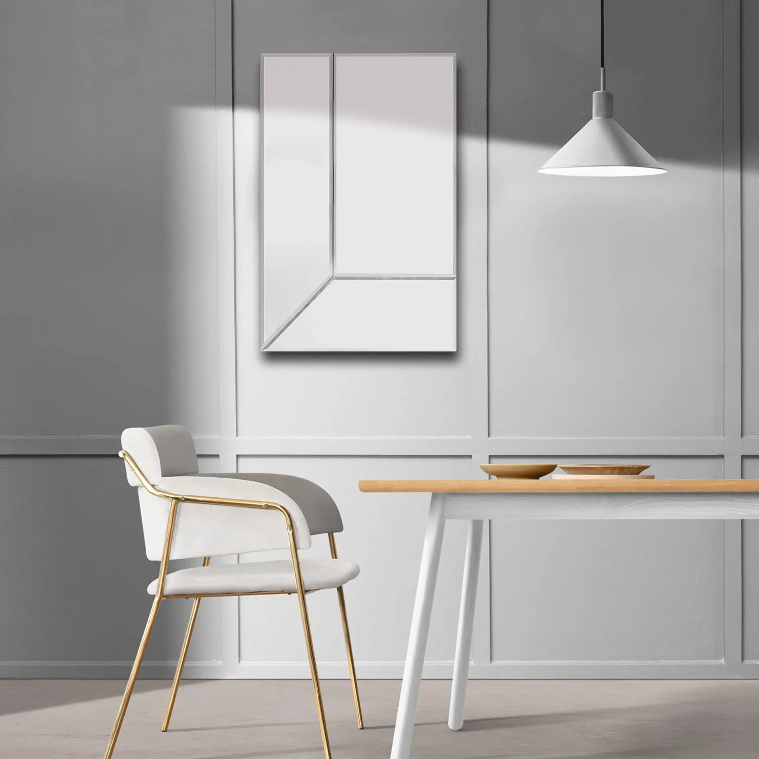 Reversible Rectangle XL - Mirror - Reversible - Beveled Mirror - Contemporary Wall Art