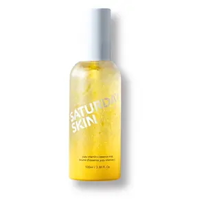 Saturday Skin Yuzu Vitamin C Essence Jelly Mist- Brightening Plumping Soothing Pore Refining - Encapsulated Vitamin C Ceramides Peptides - Korean Skincare Face Dual-Texture Mist Essence