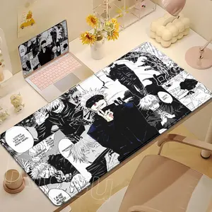 Jujutsu Kaisen Gojo Satoru Anime Gaming Mouse Pad, 80x30CM Non-Slip Extended Desk Mat, Cool E-Sports Keyboard Mat for PC Laptop Gamers