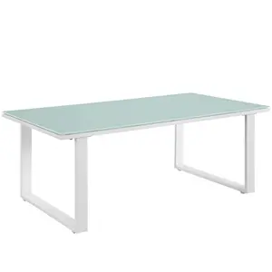 Modway Fortuna Outdoor Patio Coffee Table in White