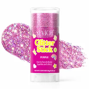 SEVICH Glitter Stick 16g – Hair, Face & Body Sparkle, Shiny Multi-Purpose Glitter for Festival, Party & Makeup,4th of July Independence Day Party Accessories and Face Painting