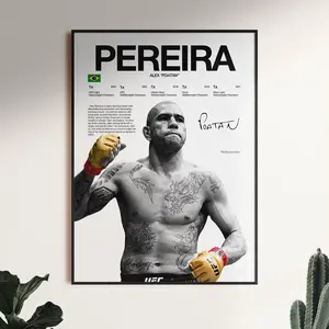 Alex Pereira Printable Poster, UFC Champion Wall Art, Light Heavyweight Decor (No Framed)