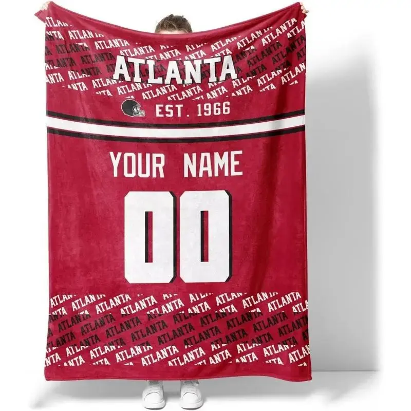 Custom Personalized Gifts Foot Ball Pittsburgh Throw Blanket Soft Funny Throw Blanket Cozy Lightweight Plush Portable Cover Blanket For Sofa,Warm Gift For Birthday,Christmas,Multiple Blanket