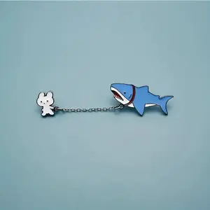 Rabbit & Shark Pin