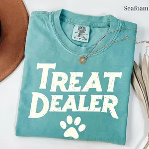 Comfort Colors Treat Dealer T-shirt, Funny Dog Lover Shirt, Cute Pet Owner Graphic Shirt, Dog Mom Tee