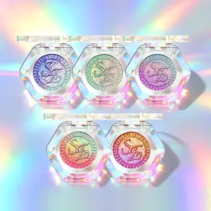 SheenEffect Tri-Color Gradient Eyeshadow & Highlighter - Glossy, Long-Wearing, Highly Pigmented, Talc-Free, Iridescent Shimmer, Holographic, Color-Shifting, Metallic, Valentine's Day Gift, Glossy Eyeshadow