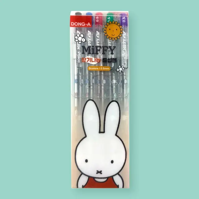 Scented Miffy Pen, 5 Colors, 0.5mm Pen Tip, Quick Dry, Smudge Free