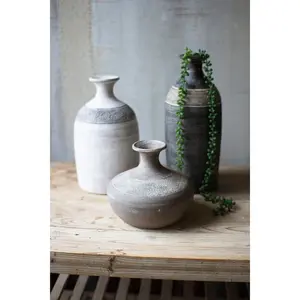Set of 3 Handmade Clay Vessels with Matte Finish – Traditional Decorative Accent Décor