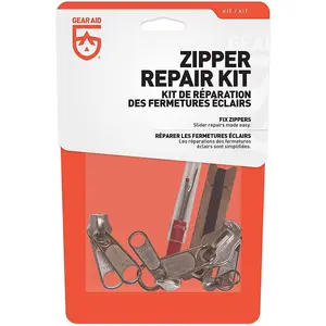 Zipper Repair Kit with Multiple Zipper, Stops and Instructions, 20-Piece
