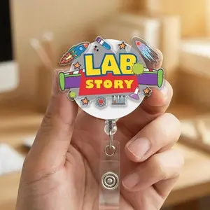 Lab Story 2026 Lab Week Badge Reel Clip, Laboratory Professional ID Holder