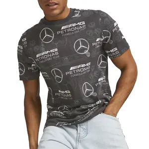 PUMA Mens Mapf1 Graphic Crew Neck Short Sleeve Casual Tops Casual - Grey
