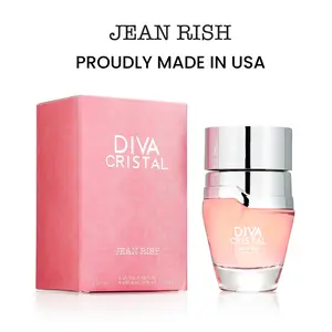 Diva Cristal, Jean Rish, Women Perfume, Eau De Parfum (3.4 Fl Oz / 100 ml) With Lychee-Turkish Rose-Cashmeran, Long Lasting & Luxury Fragrance, Made In USA
