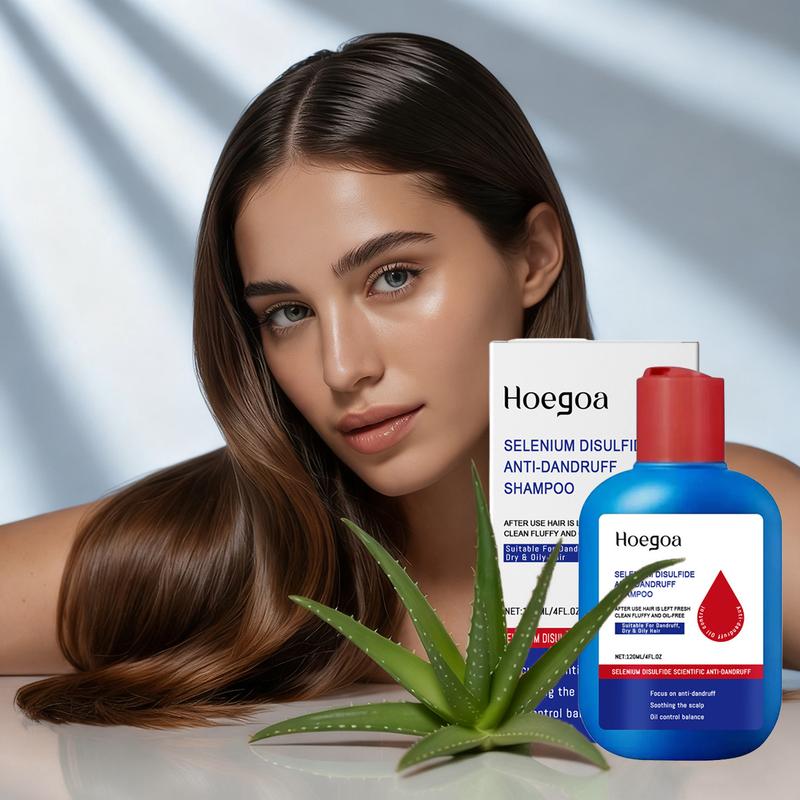 Hoegoa Selenium Disulfide Hair Care Shampoo Oil Control Refreshing Anti-Dandruff Anti-itch Scalp Cleansing Shampoo, 300ML