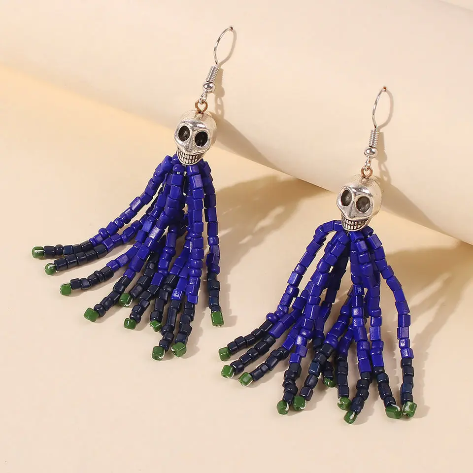 Beaded Ghost Earrings