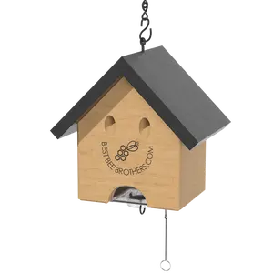 Carpenter Bee Turbo Trap Happy House with Bee Vault - Black Roof