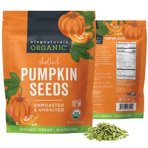 Organic Pumpkin Seeds - Shelled, Unroasted & Unsalted Pumpkin Seeds Organic, Perfect for Salads, Trail Mix & Baked Goods, 6g of Protein and a Good Source of Iron & Dietary Fiber - 2 lb (32 oz / 907 g)