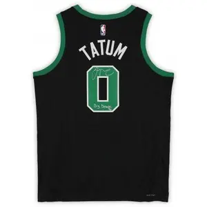 Framed Jayson Tatum Boston Celtics Autographed Jordan Black 2022-23 Statement Swingman Jersey with "Big Duece" Inscription - Limited Edition of 10 - Fanatics Authentic Certified