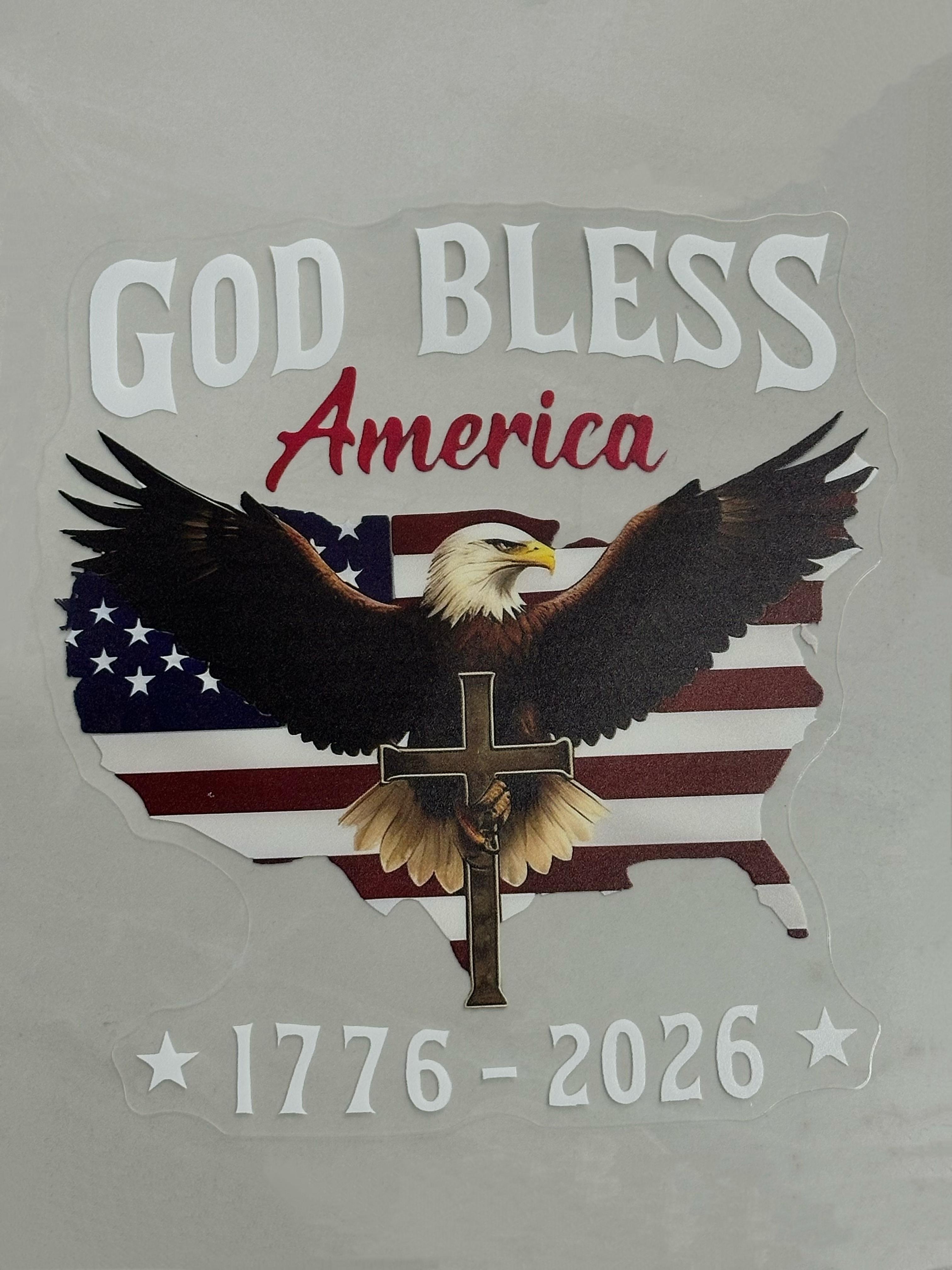 USA 250th Anniversary Car Decal 1776-2026, God Bless America Sticker with Bald Eagle, Cross & Flag, Waterproof Vinyl for Trucks, RVs, Laptops, 3 Sizes (6"/8"/12"), 2026 Sestercentennial Commemorative Veteran Gift, Patriotic Window Sticker summerwins USA 250th Anniversary Car Decal 1776-2026, God Bless America Sticker with Bald Eagle, Cross & Flag, Waterproof Vinyl for Trucks, RVs, Laptops, 3 Sizes (6"/8"/12"), 2026 Sestercentennial Commemorative Veteran Gift, Patriotic Window Sticker summerwins
