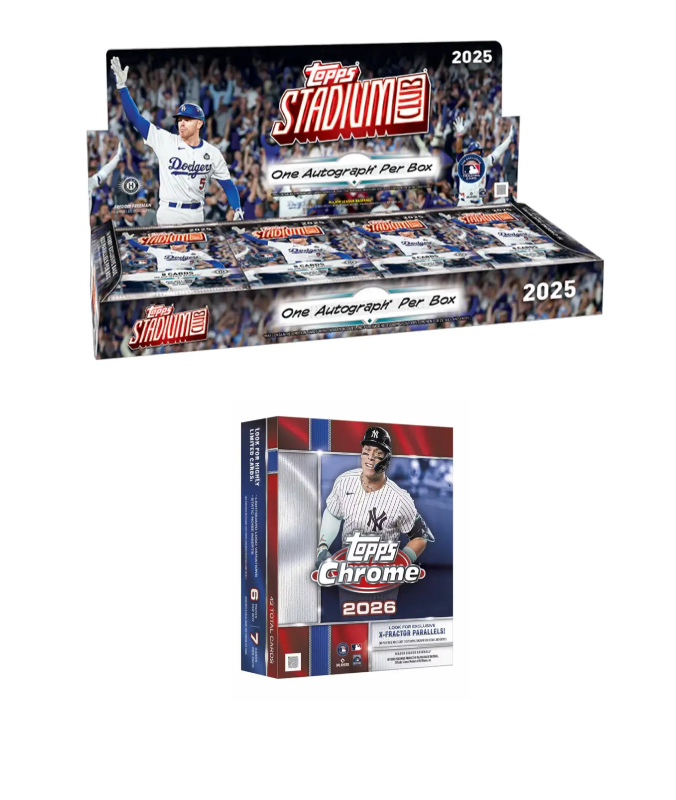 8/20 Price Drop #1 (4:00 PM CST) - '25 Stadium Club Hobby (x1), '26 Topps Chrome Mega (x1)