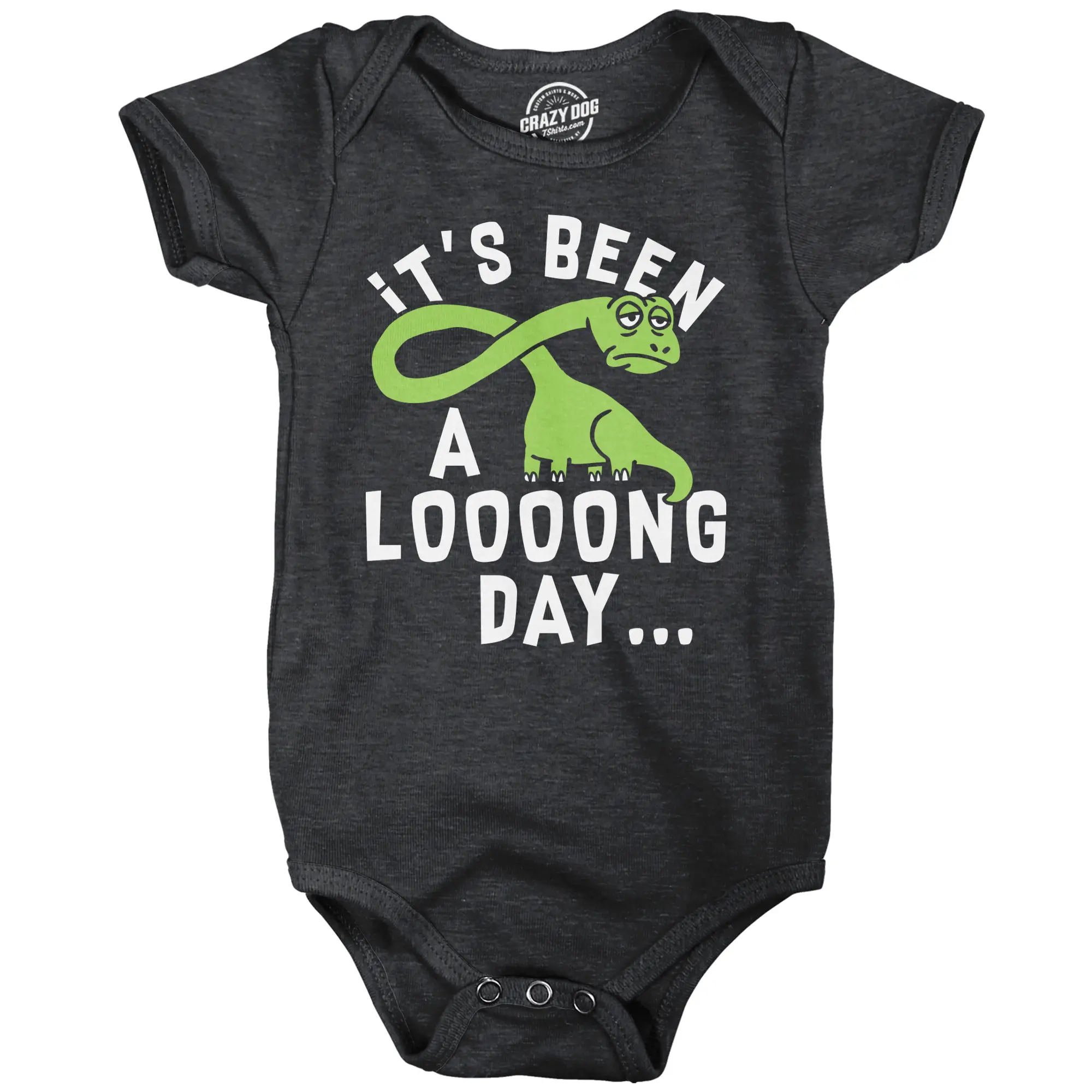 Its Been A Loooong Day Baby Bodysuit Funny Sarcastic Dinosaur Graphic Novelty Jumper For Infants Funny Baby Onesies Funny Dinosaur Onesie Novelty Onesie Black -