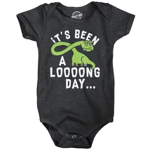 Its Been A Loooong Day Baby Bodysuit Funny Sarcastic Dinosaur Graphic Novelty Jumper For Infants Funny Baby Onesies Funny Dinosaur Onesie Novelty Onesie Black -