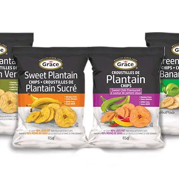 Grace Plantain Chips, 4-Pack, 85g