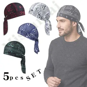 ()Paisley Cooling Headscarf Cap Set, Motorcycle Pirate Head Wrap Safety Helmet Liner, Elastic Fit Hand Washable Multifunctional Outdoor Headwear for Athletes & Outdoor Enthusiasts