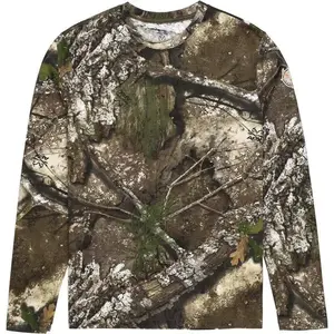 Long Sleeve Camo Crewneck Tee Shirt for Men and Women