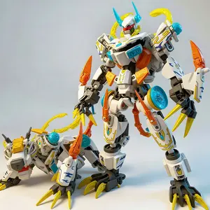 455pcs Creative Mechanical Transforming Robot Phoenix Mech Building Blocks Model Assembly Building Toy, Suitable for Boys over 6 Years, Halloween Christmas Birthday Gift