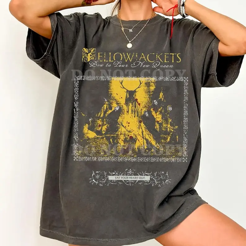 Comfort Colors Yellowjackets Bow to Your New Queen T-Shirt