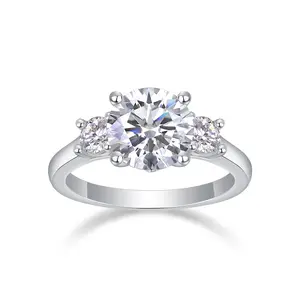 Moissanite Inlaid Diamond Ring, Starry Ring With A Closed Circular Design, Light Luxury Versatile Wedding And Engagement Ring