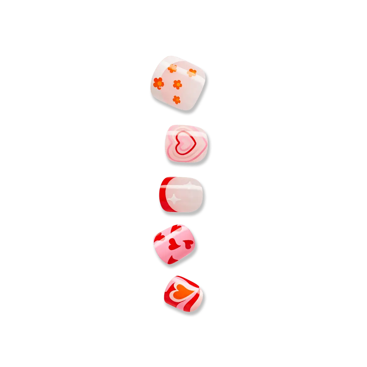 Impress Kids No Glue Fake Press On Nails - Playground | Design, Red, Kids, Squoval, Manicure