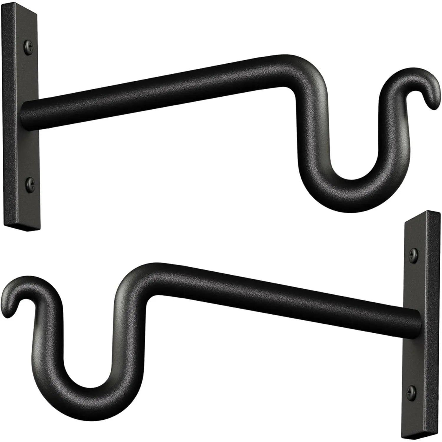 2 Pack 6 Inch  Hanger  Hook - Metal  Bracket Wall Hooks for Hanging Flower Basket, Lanterns, Bird Feeder, Wind Chimes Indoor & Outdoor.