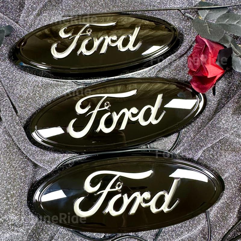 For Ford Emblem, Dynamic & Static LED Emblem Light, Fits23*9cm/9.06*3.54in, Front Grille Dynamic Emblem for F150F250, Truck Accessory, Enhances Luxury car stickers boujeecar accessories
