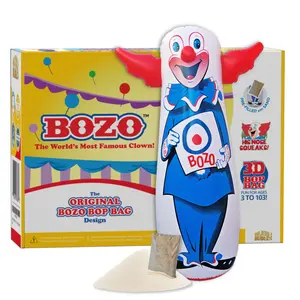 Inflatable Dudes Bozo the Clown Kids Freestanding Pedestal Punch Bag for Boxing Training – Sand Weighted Base with Bounce-Back Action for Indoor & Outdoor Use