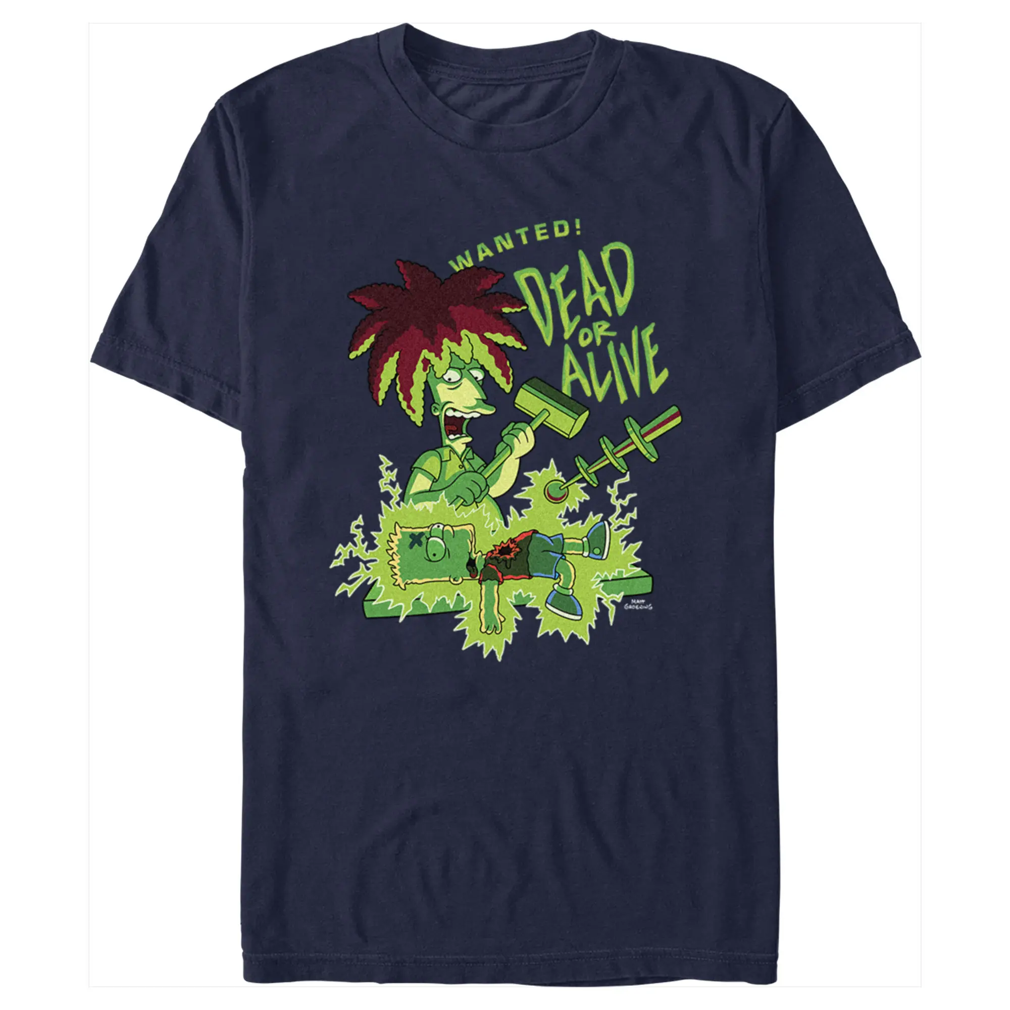 Men's The Simpsons Bart and Sideshow Bob Wanted! Dead or Alive T-Shirt