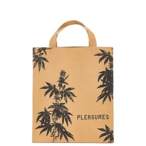 Pleasures Leaf Washable Kraft Bag in Natural