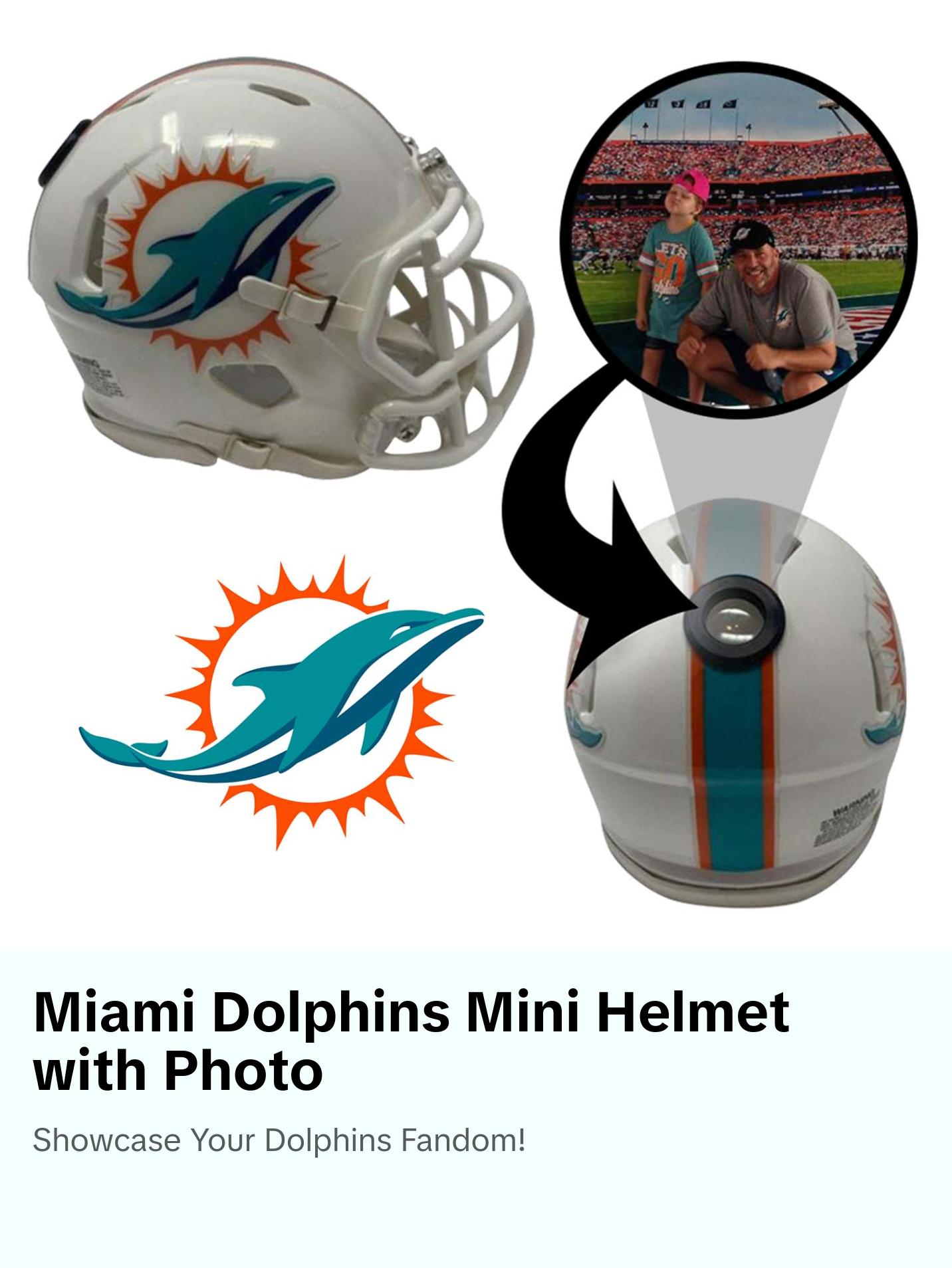 Miami Dolphins NFL Mini Helmet - Picture Inside