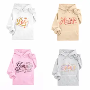 Full 12 Zodiac Sign Hoodie – Astrology Lover Gift, Unisex Horoscope Crewneck Gift for White, Sand, Grey Sport, Pink Color