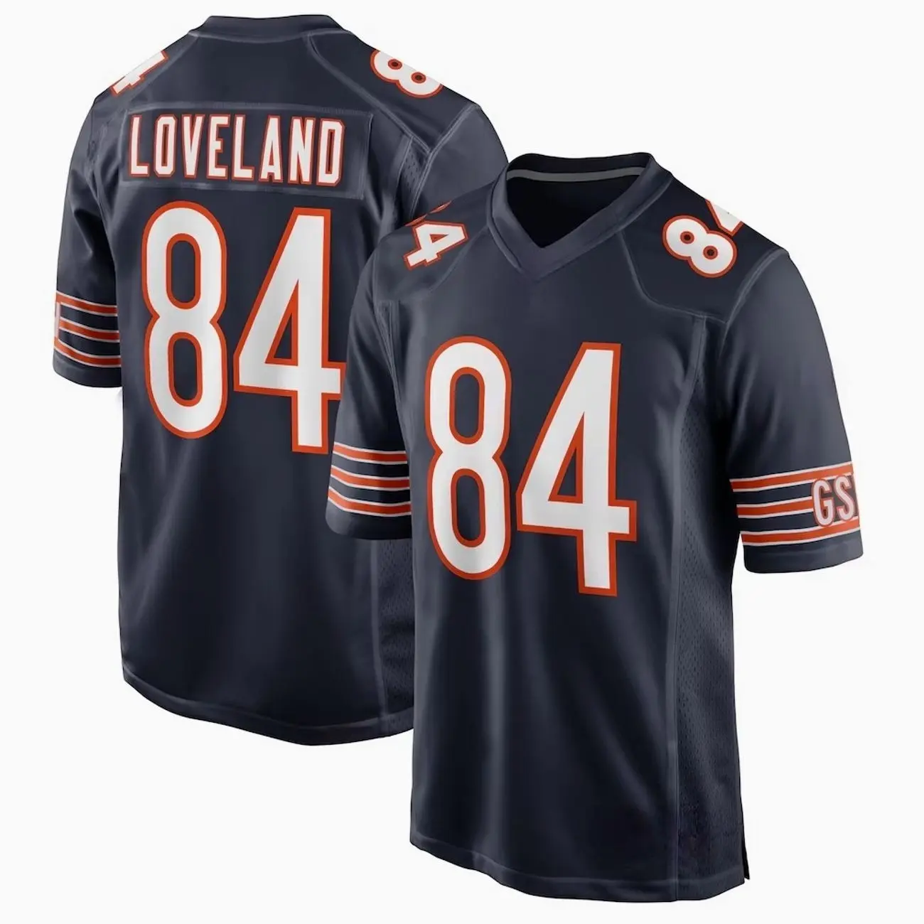 Unisex Football inspired by Chicago Loveland 84 Home Game Jersey - Black