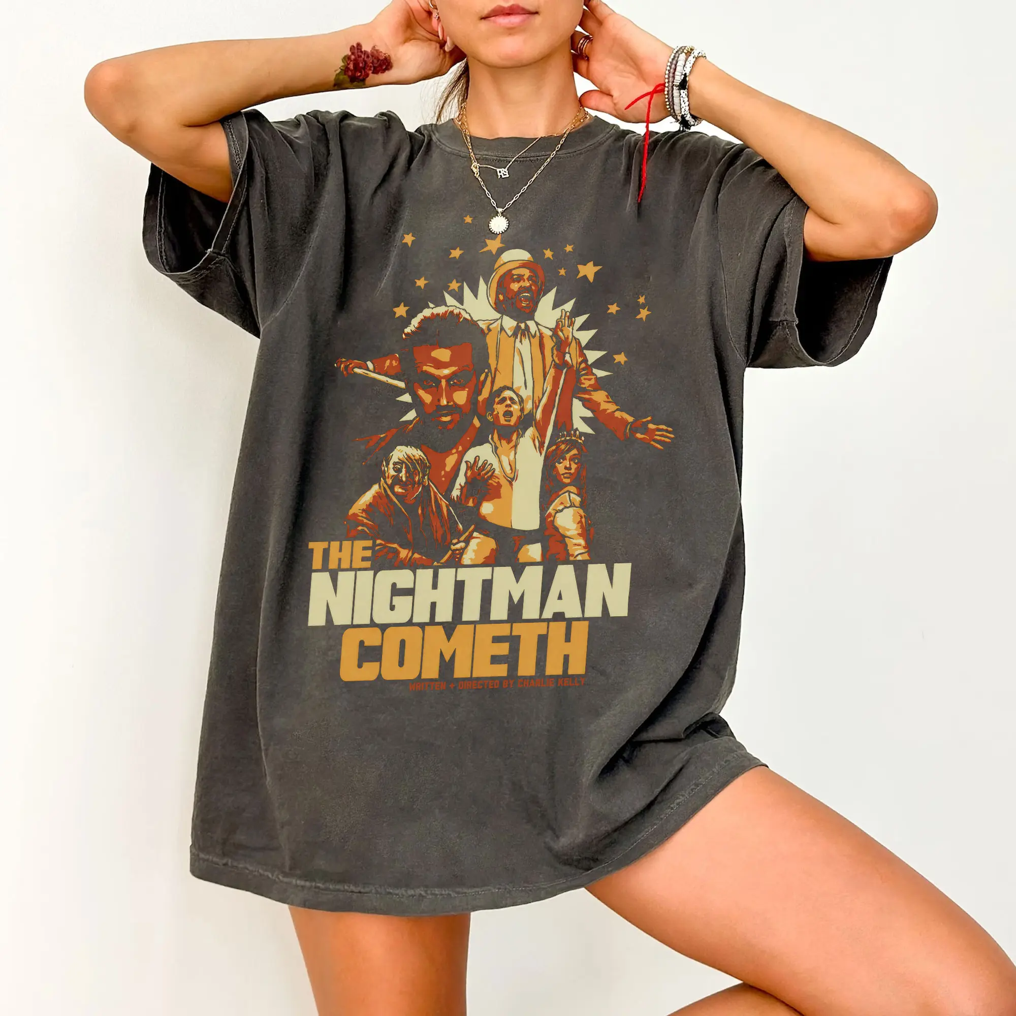 Vintage Nightman Cometh Shirt, It’s Always Sunny In Philadelphia Unisex TShirt, Retro The Nightman Cometh Tee