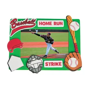 Baseball Picture Frame Magnet Craft Kit - Makes 12